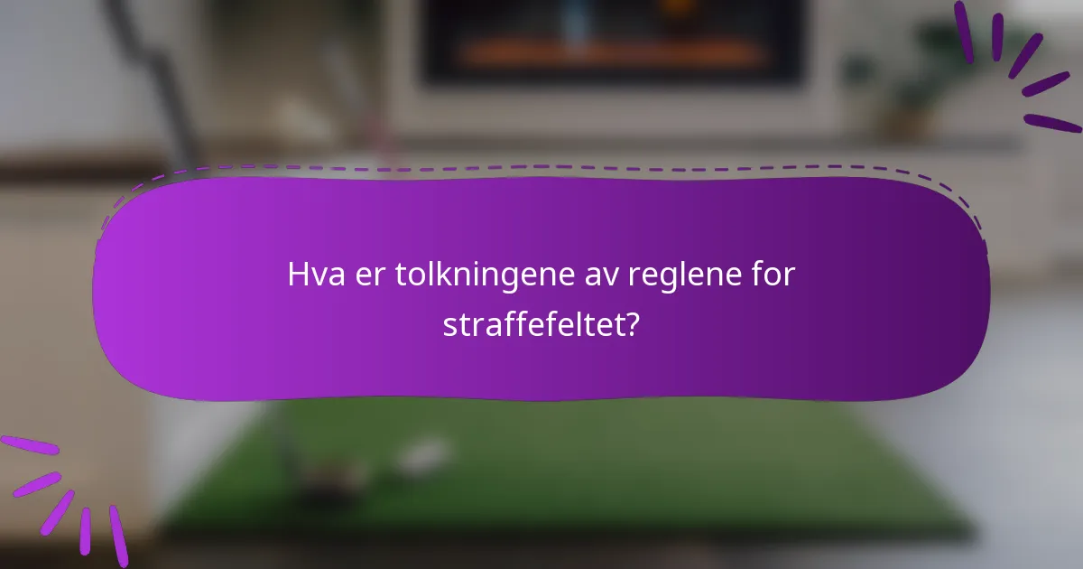 Hva er tolkningene av reglene for straffefeltet?